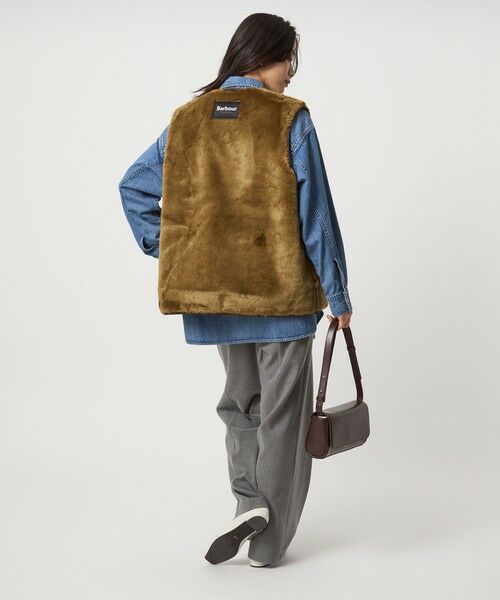green label relaxing / グリーンレーベル リラクシング ベスト | 【別注】＜Barbour＞コーデュロイ×フェイクファー リバーシブル ベスト | 詳細15