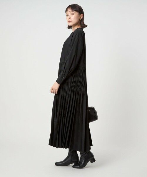 green label relaxing / グリーンレーベル リラクシング ロング・マキシ丈ワンピース | ［size SHORTあり］ワッシャー プリーツ ロングスリーブ ワンピース | 詳細3