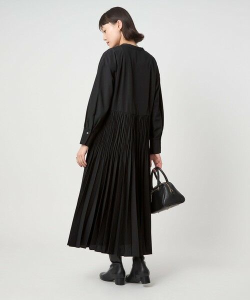 green label relaxing / グリーンレーベル リラクシング ロング・マキシ丈ワンピース | ［size SHORTあり］ワッシャー プリーツ ロングスリーブ ワンピース | 詳細4