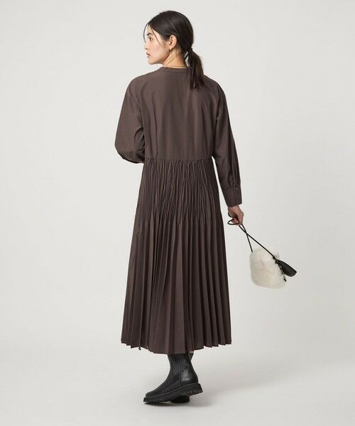 green label relaxing / グリーンレーベル リラクシング ロング・マキシ丈ワンピース | ［size SHORTあり］ワッシャー プリーツ ロングスリーブ ワンピース | 詳細11