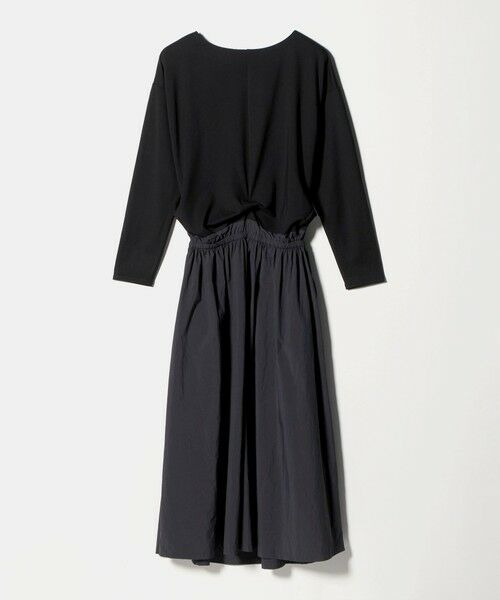 green label relaxing / グリーンレーベル リラクシング ロング・マキシ丈ワンピース | カット コンビ タフタ フレア ワンピース | 詳細5