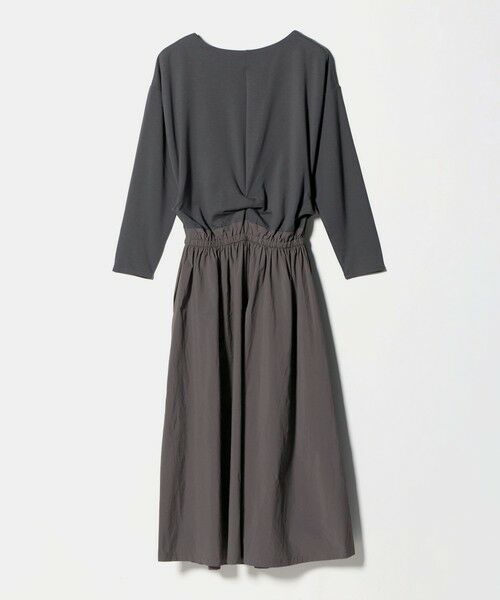 green label relaxing / グリーンレーベル リラクシング ロング・マキシ丈ワンピース | カット コンビ タフタ フレア ワンピース | 詳細14