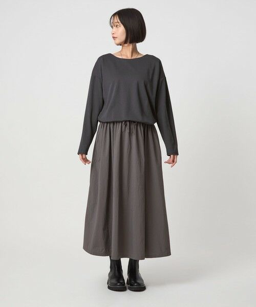 green label relaxing / グリーンレーベル リラクシング ロング・マキシ丈ワンピース | カット コンビ タフタ フレア ワンピース | 詳細10