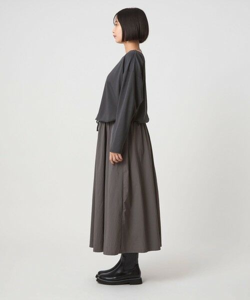 green label relaxing / グリーンレーベル リラクシング ロング・マキシ丈ワンピース | カット コンビ タフタ フレア ワンピース | 詳細11