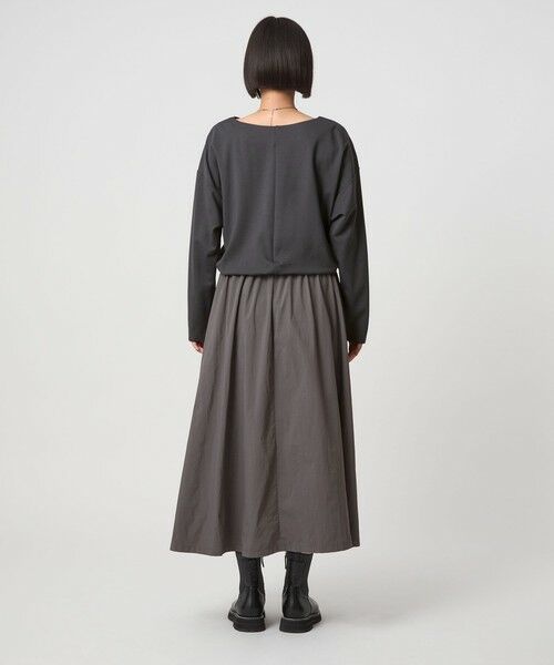 green label relaxing / グリーンレーベル リラクシング ロング・マキシ丈ワンピース | カット コンビ タフタ フレア ワンピース | 詳細12