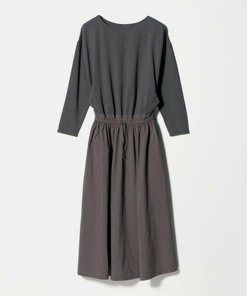 green label relaxing / グリーンレーベル リラクシング ロング・マキシ丈ワンピース | カット コンビ タフタ フレア ワンピース | 詳細13