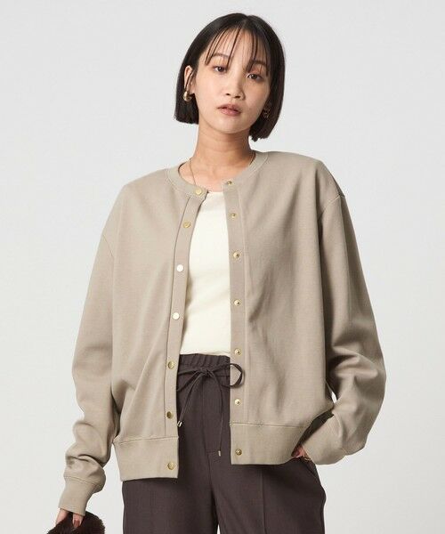 green label relaxing / グリーンレーベル リラクシング カーディガン・ボレロ | メタル調 ドットボタン カーディガン | 詳細11