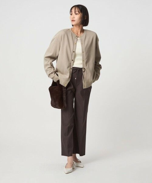 green label relaxing / グリーンレーベル リラクシング カーディガン・ボレロ | メタル調 ドットボタン カーディガン | 詳細13