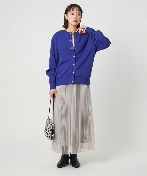 green label relaxing / グリーンレーベル リラクシング カーディガン・ボレロ | メタル調 ドットボタン カーディガン | 詳細21