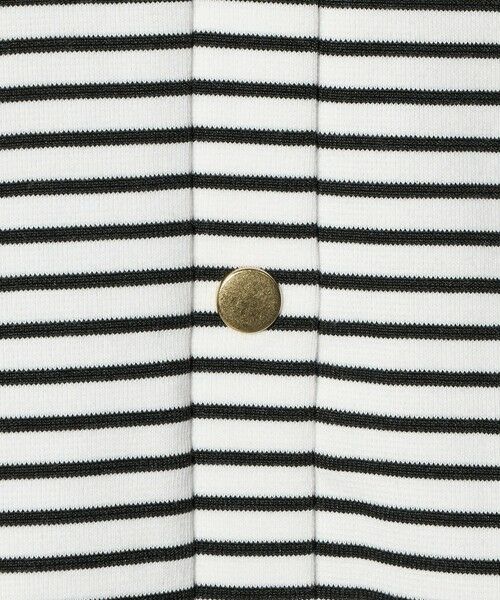 green label relaxing / グリーンレーベル リラクシング カーディガン・ボレロ | メタル調 ドットボタン カーディガン  ボーダー | 詳細11