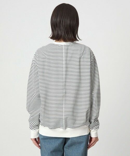 green label relaxing / グリーンレーベル リラクシング カーディガン・ボレロ | メタル調 ドットボタン カーディガン  ボーダー | 詳細6