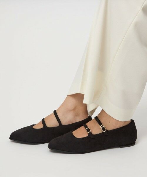 green label relaxing / グリーンレーベル リラクシング フラットシューズ | スクエア ダブルストラップ フラットシューズ | 詳細11