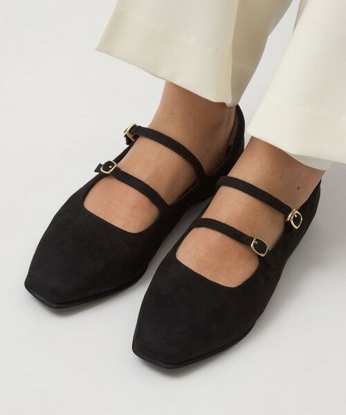 green label relaxing / グリーンレーベル リラクシング フラットシューズ | スクエア ダブルストラップ フラットシューズ | 詳細12