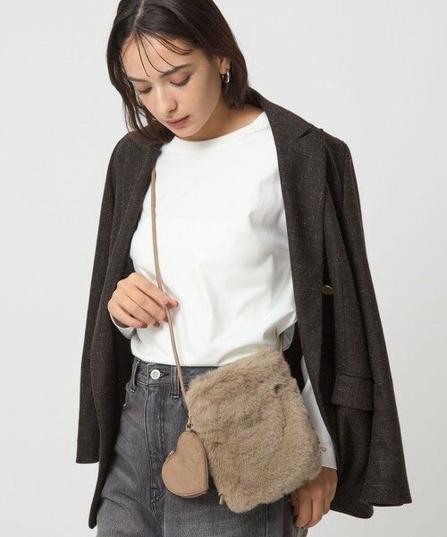 green label relaxing / グリーンレーベル リラクシング ショルダーバッグ | ファーショルダーバッグ ハートチャーム付き | 詳細8