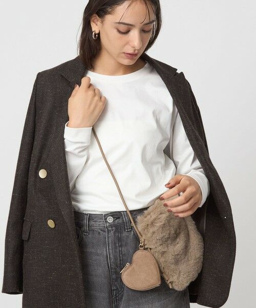 green label relaxing / グリーンレーベル リラクシング ショルダーバッグ | ファーショルダーバッグ ハートチャーム付き | 詳細9