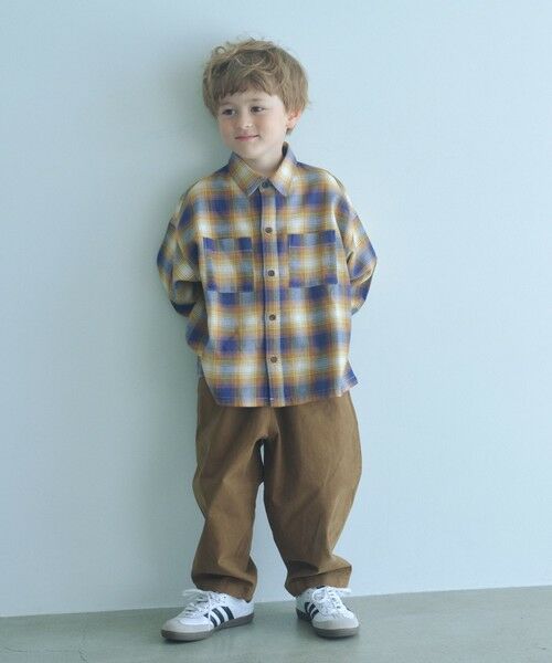 green label relaxing / グリーンレーベル リラクシング シャツ・ブラウス | オンブレチェック シャツ / キッズ 100cm-160cm | 詳細1