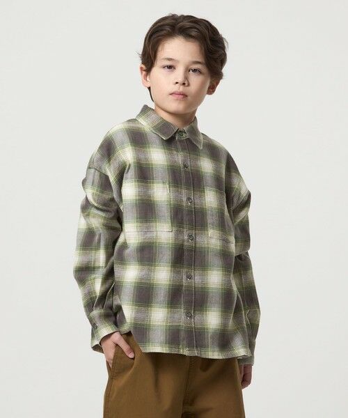 green label relaxing / グリーンレーベル リラクシング シャツ・ブラウス | オンブレチェック シャツ / キッズ 100cm-160cm | 詳細12