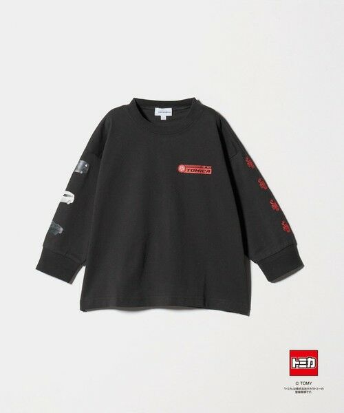 green label relaxing/グリーンレーベル リラクシング <TOMICA>ロングスリーブ Tシャツ / キッズ 100cm-120cm BLACK 100cm green label relaxing/グリーンレーベル リラクシング <TOMICA>ロングスリーブ Tシャツ / キッズ 100cm-120cm BLACK 100cm