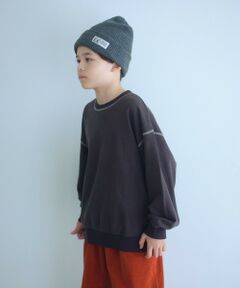 green label relaxing / グリーンレーベル リラクシング カットソー | 裏毛 配色ステッチ プルオーバー / キッズ  100cm-160cm