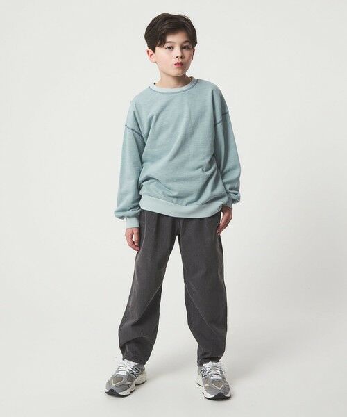 green label relaxing / グリーンレーベル リラクシング カットソー | 裏毛 配色ステッチ プルオーバー / キッズ  100cm-160cm | 詳細21