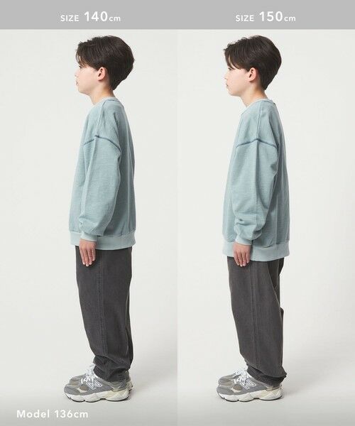 green label relaxing / グリーンレーベル リラクシング カットソー | 裏毛 配色ステッチ プルオーバー / キッズ  100cm-160cm | 詳細23