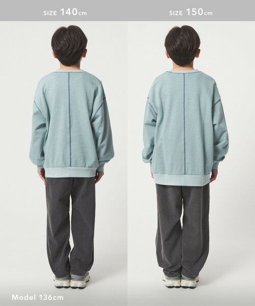 green label relaxing / グリーンレーベル リラクシング カットソー | 裏毛 配色ステッチ プルオーバー / キッズ  100cm-160cm | 詳細24