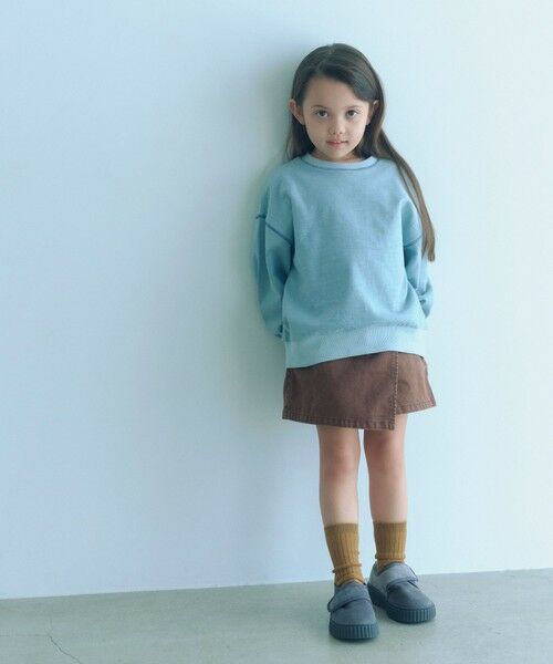 green label relaxing / グリーンレーベル リラクシング カットソー | 裏毛 配色ステッチ プルオーバー / キッズ  100cm-160cm | 詳細18