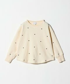 green label relaxing / グリーンレーベル リラクシング カットソー | ハート総柄 ワッフル ロングスリーブTシャツ / キッズ  100cmー160cm