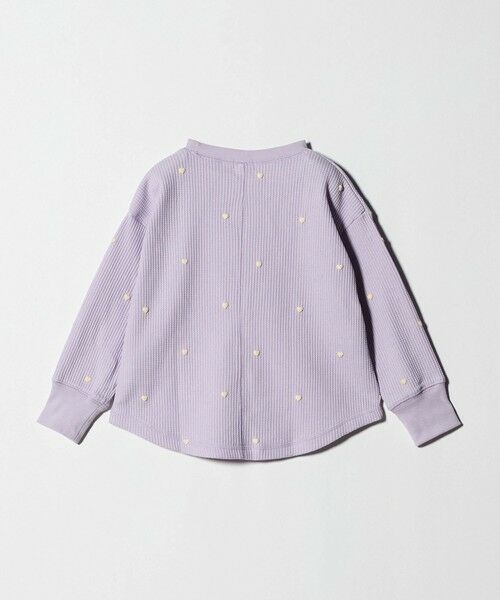 green label relaxing / グリーンレーベル リラクシング カットソー | ハート総柄 ワッフル ロングスリーブTシャツ / キッズ  100cmー160cm | 詳細20