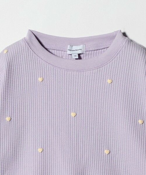 green label relaxing / グリーンレーベル リラクシング カットソー | ハート総柄 ワッフル ロングスリーブTシャツ / キッズ  100cmー160cm | 詳細21