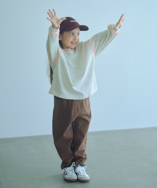 green label relaxing / グリーンレーベル リラクシング カットソー | ハニカム 配色 プルオーバー / キッズ  100cm-160cm | 詳細1