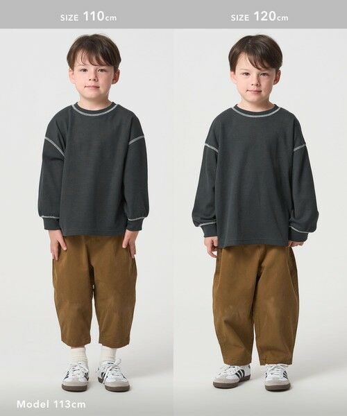 green label relaxing / グリーンレーベル リラクシング カットソー | ハニカム 配色 プルオーバー / キッズ  100cm-160cm | 詳細8