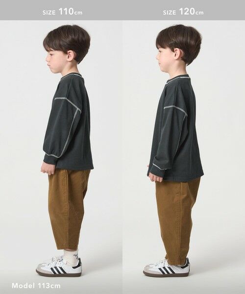 green label relaxing / グリーンレーベル リラクシング カットソー | ハニカム 配色 プルオーバー / キッズ  100cm-160cm | 詳細9