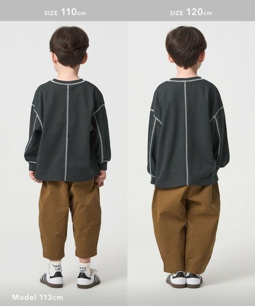 green label relaxing / グリーンレーベル リラクシング カットソー | ハニカム 配色 プルオーバー / キッズ  100cm-160cm | 詳細10