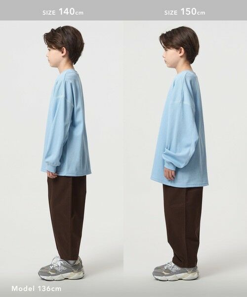 green label relaxing / グリーンレーベル リラクシング カットソー | ハニカム 配色 プルオーバー / キッズ  100cm-160cm | 詳細23