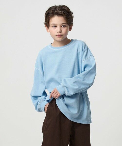 green label relaxing / グリーンレーベル リラクシング カットソー | ハニカム 配色 プルオーバー / キッズ  100cm-160cm | 詳細20