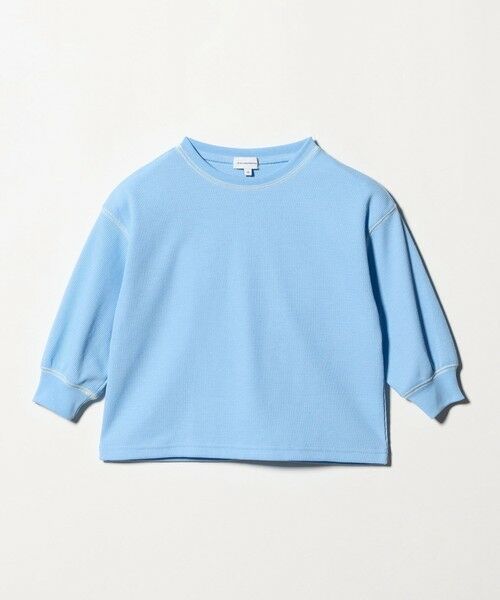 green label relaxing/グリーンレーベル リラクシング ハニカム 配色 プルオーバー / キッズ 100cm-160cm LT. BLUE 110cm