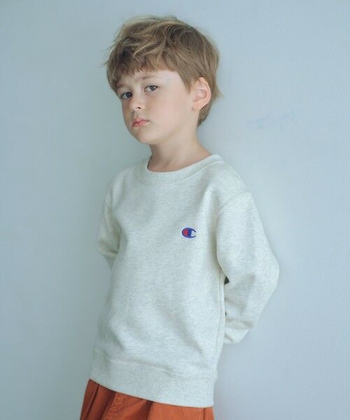 green label relaxing/グリーンレーベル リラクシング <Champion>クルーネック スウェットシャツ / トレーナー / キッズ 110cm-130cm NATURAL 120cm