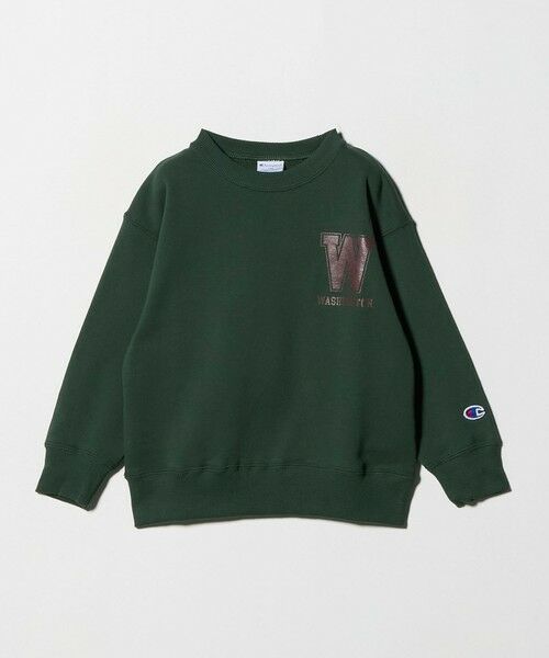 green label relaxing/グリーンレーベル リラクシング <Champion>クルーネックスウェットシャツ / トレーナー / キッズ 110cm-130cm DK. GREEN 120cm