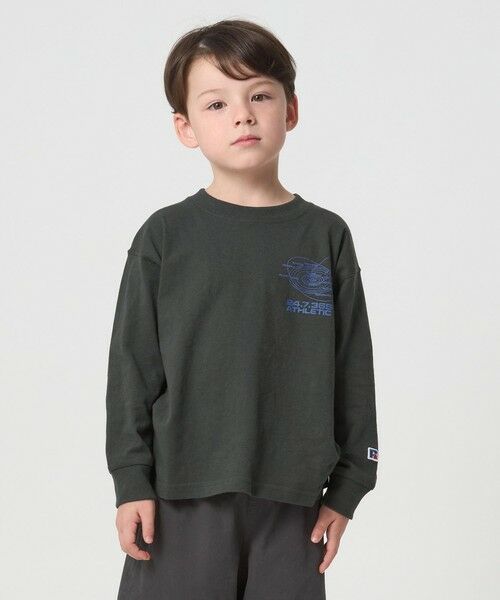 green label relaxing / グリーンレーベル リラクシング カットソー | 【別注】＜RUSSELL ATHLETIC＞プリント ロングスリーブ / キッズ  110cm-130cm | 詳細6