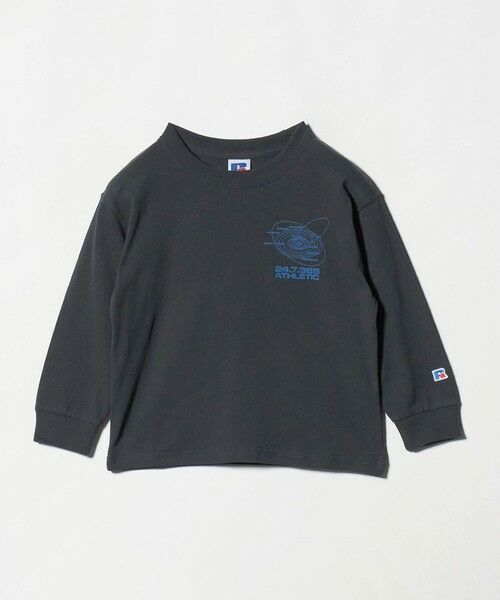 green label relaxing/グリーンレーベル リラクシング 【別注】<RUSSELL ATHLETIC>プリント ロングスリーブ / キッズ 110cm-130cm DK. GRAY 130cm green label relaxing/グリーンレーベル リラクシング 【別注】<RUSSELL ATHLETIC>プリント ロングスリーブ / キッズ 110cm-130cm DK. GRAY 130cm