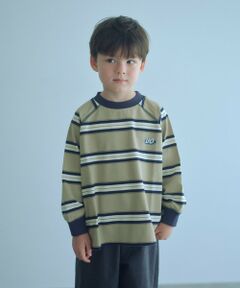 green label relaxing / グリーンレーベル リラクシング カットソー | 【別注】＜UNIVERSAL OVERALL＞ボーダー プルオーバー / キッズ  100cm-130cm