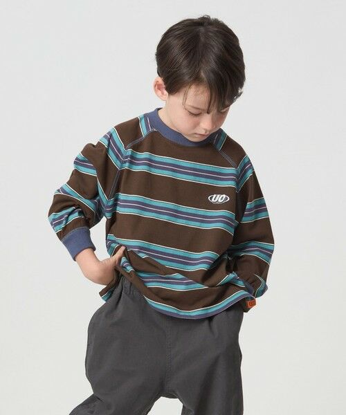 green label relaxing / グリーンレーベル リラクシング カットソー | 【別注】＜UNIVERSAL OVERALL＞ボーダー プルオーバー / キッズ  100cm-130cm | 詳細11