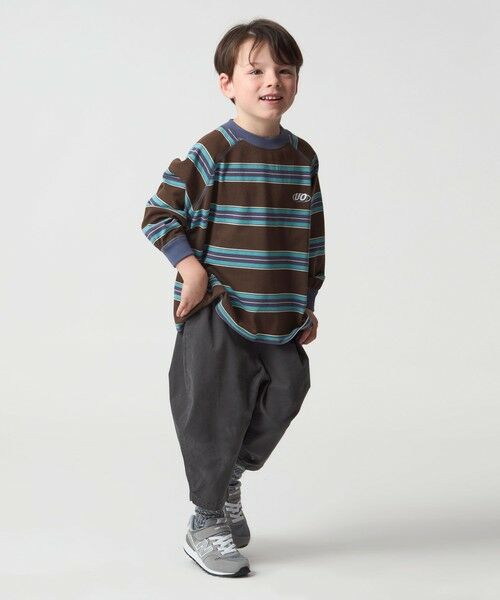 green label relaxing / グリーンレーベル リラクシング カットソー | 【別注】＜UNIVERSAL OVERALL＞ボーダー プルオーバー / キッズ  100cm-130cm | 詳細12