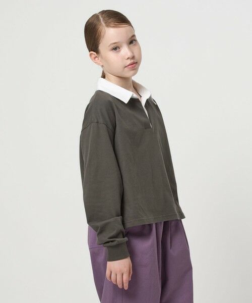 green label relaxing / グリーンレーベル リラクシング カットソー | ラガーシャツ（無地） / キッズ  120cm-160cm | 詳細2