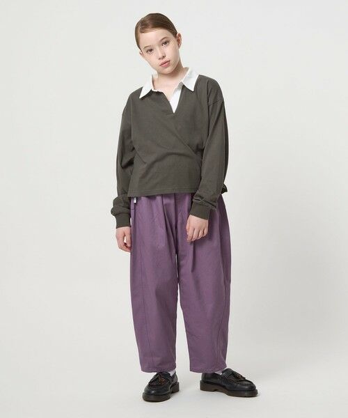 green label relaxing / グリーンレーベル リラクシング カットソー | ラガーシャツ（無地） / キッズ  120cm-160cm | 詳細3