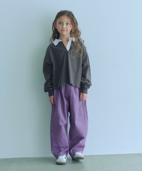 green label relaxing / グリーンレーベル リラクシング その他パンツ | チノ イージーパンツ / キッズ  120cm-160cm | 詳細9