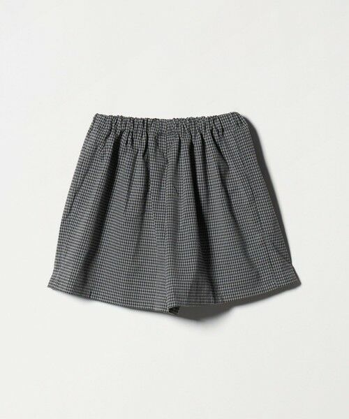green label relaxing / グリーンレーベル リラクシング ショート・ハーフ・半端丈パンツ | チェック スカパン（ブラック）/ キッズ  120cm-160cm | 詳細9