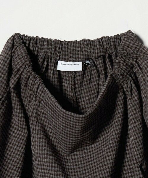 green label relaxing / グリーンレーベル リラクシング ショート・ハーフ・半端丈パンツ | チェック スカパン（ダークブラウン） / キッズ  120cm-160cm | 詳細11