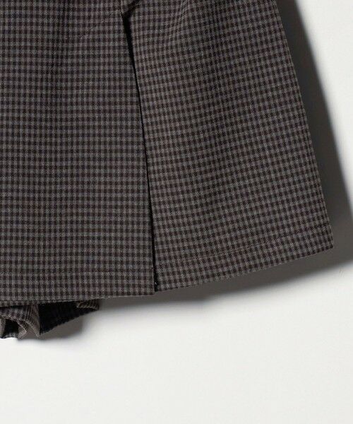 green label relaxing / グリーンレーベル リラクシング ショート・ハーフ・半端丈パンツ | チェック スカパン（ダークブラウン） / キッズ  120cm-160cm | 詳細12